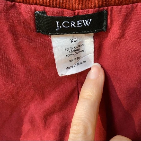 J. Crew Burnt Orange Rust Red Corduroy Vest - Picture 4 of 9